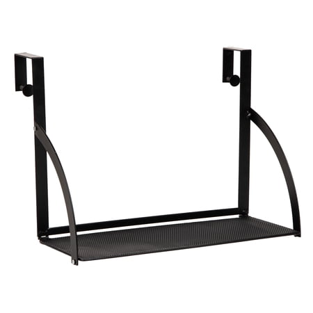 Mind Reader Hanging Cubicle Shelf Organizer, Cubicle Shelf for Office Supplies, Plants, and Decor, Easy to Install, Metal, Black