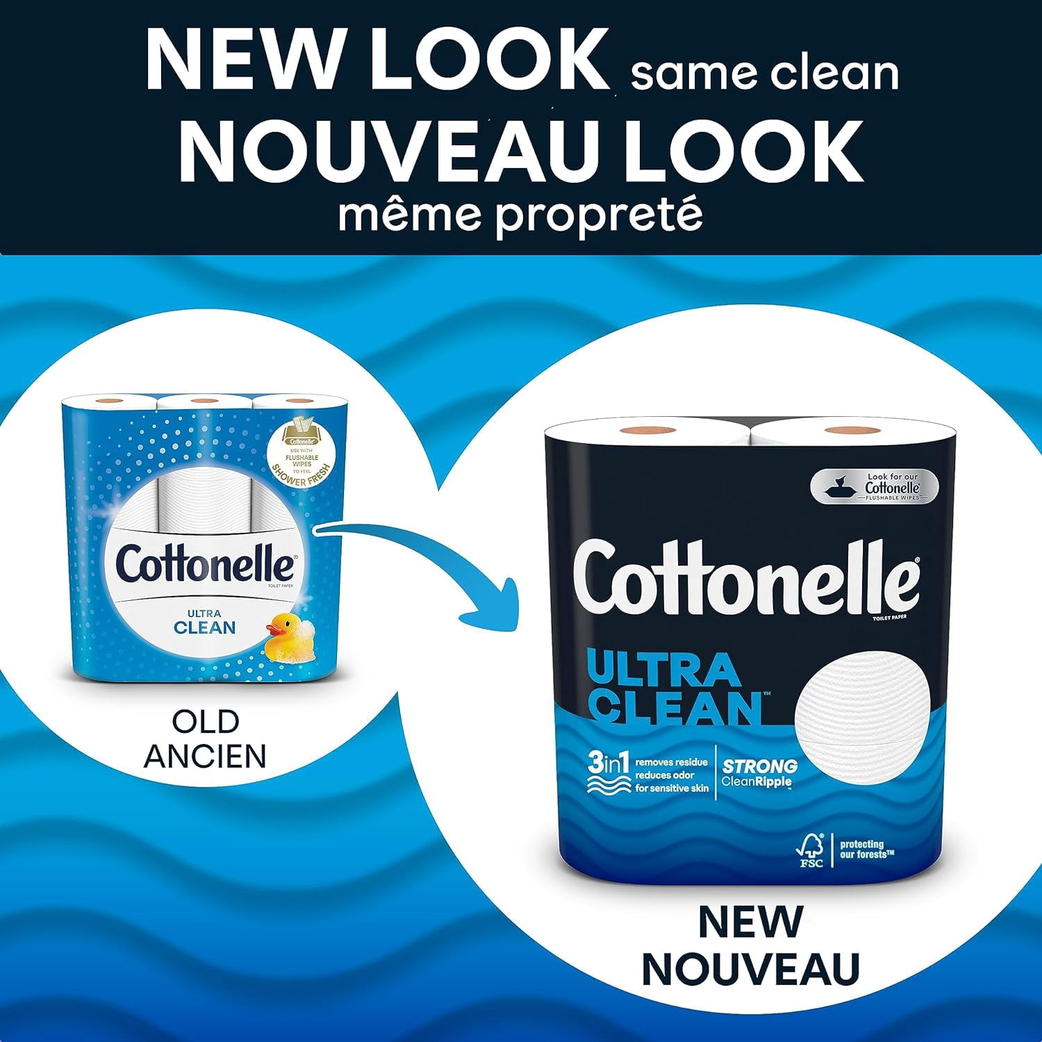 Cottonelle Ultra Clean Toilet Paper, 12 Mega Rolls, 312 Sheets per Roll