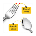 thumbnail image 3 of 30 Pieces Kids Silverware Set Stainless Steel Toddler Utensils Flatware Set Toddler Silverware Spoons and Forks Set, 3 of 6