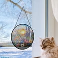 thumbnail image 5 of Wildflowers Stained Glass Suncatcher, Mountain Sunset Stained Glass, Wildflowers Window Hangings, Gift for Mom, Flowers Suncatcher, Stained Glass Ornament 2025, Holiday, 5 of 6