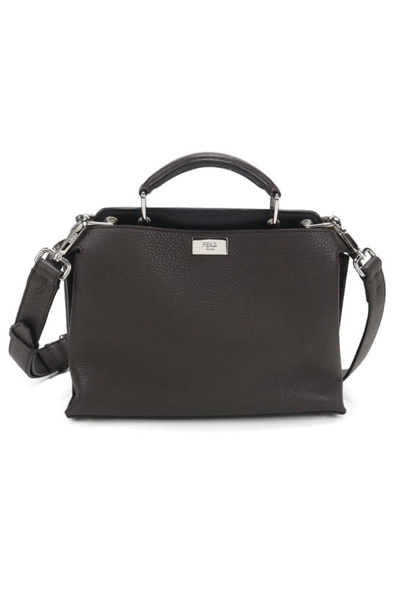 Pre-Owned FENDI handbag 7VA506 Mini Essential Peekaboo women's brown