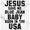 thumbnail image 2 of Jesus Save Me Baby Born in the USA Zip Up Hoodie Men's Women's Brisco Brands S, 2 of 6