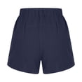 thumbnail image 5 of cfhntfmh Shorts for Women Drawstring Mid Waist Solid Shorts with Pockets Summer Trendy Vintage Shorts, 5 of 7