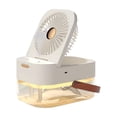 thumbnail image 2 of Mini Cooler Fan, Humidifying Fan with LED Night Light, 3 Speed Plug-in Fan for Office Bedroom, 2 of 7