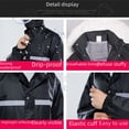 thumbnail image 3 of Trabajadores de saneamiento de servicio impermeables para hombres y mujeres, ropa impermeable reflectante eléctrica de cuerpo completo para motocicletas, 3 of 4