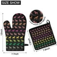 thumbnail image 6 of Rainbow Puppy Kitchen Oven Mitt and Pot Holder Sets 2 Pcs for Baking, Cooking and Grilling, Heat Resistant Up To 392 °F, 6 of 7