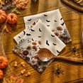 thumbnail image 2 of Sm:)e Ghost Bat Pumpkin Halloween Cloth Napkins Set of 6 Reusable Napkins, Washable Table Napkin for Holiday Party 18"x18", 2 of 8