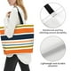 thumbnail image 3 of Disketp Colorful Pastel Stripes Bolsa Tote Estampada para Mujer, Bolso de Hombro y de Mano para Compras y Viajes, 3 of 8