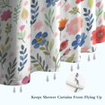 thumbnail image 6 of Pioneer Flower Floral Print Pattern Shower Curtain 84"x72" ,Bathroom Decorative Shower Curtains Set with 12 Hooks,Modern Waterproof Washable Shower Curtain, 6 of 6