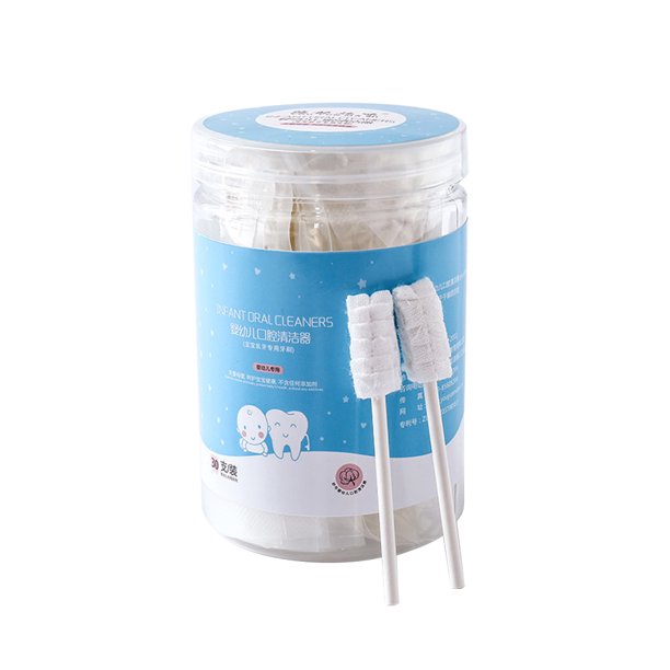 30Pcs Baby Tongue Cleaner Disposable Gauze Toothbrush Paper Rod Infant