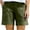 Army Green, variant on Simua Women's Summer Shorts Fashion Solid Color Elastic Waist Casual Shorts