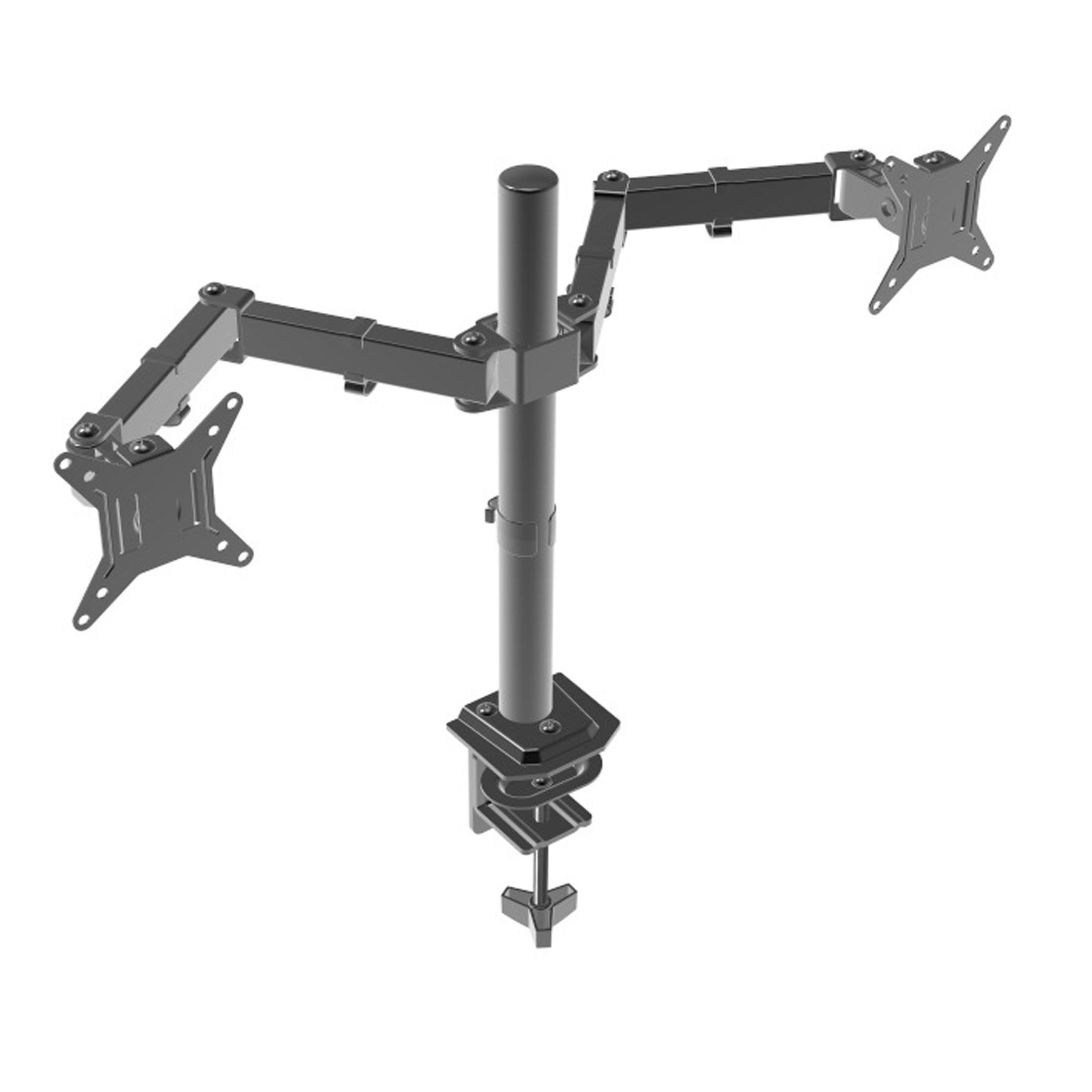Soporte de escritorio para doble monitor onn de movimiento completo, para 2 pantallas hasta 32 pulgadas: rotación, inclinación y giro 2