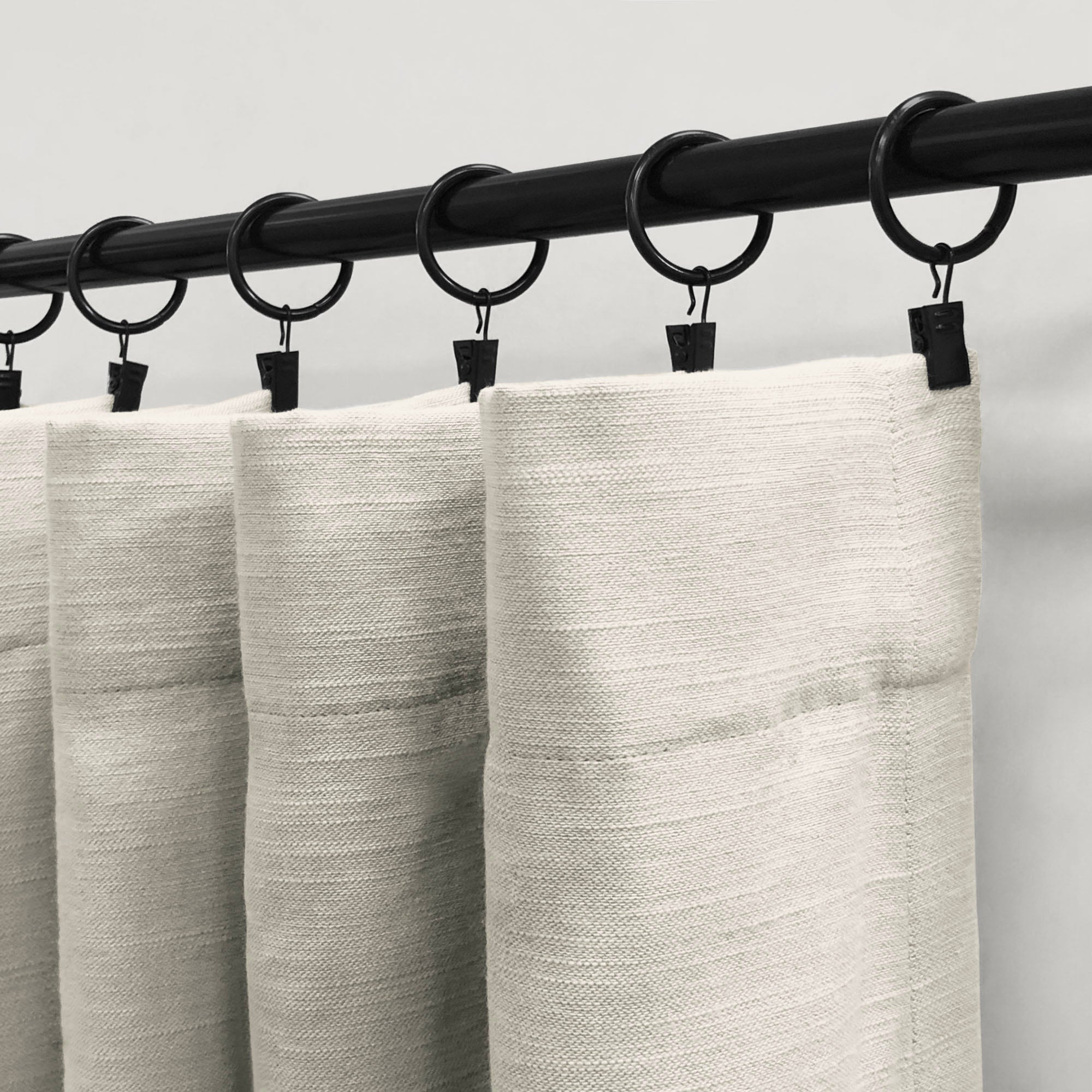Lumi Home Furnishings 1-1/2 in. Clip Rings For 1 in. Curtain Rods