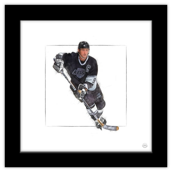 Gallery Pops Wayne Gretzky - Art Sketch Kings Wall Art, Black Framed Version, 12" x 12"