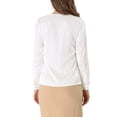 thumbnail image 3 of INSPIRE CHIC Women's Tie Neck Long Sleeve Elegant Button Cuff Office Shirt XL White, 3 of 8
