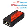 thumbnail image 2 of 6X 2 Port POE Extender 100Mbps with IEEE 802.3Af Standard for NVR IP Camera AP VOICE POE Extend 100 Meters for POE Range, 2 of 8