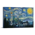 thumbnail image 1 of Seattle, Washington, Starry Night City Series, (12x18 Wrapped Canvas, Wall Decor, Artwork), 1 of 5