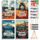 thumbnail image 1 of Kit de pintura por números Fountor de 4 piezas con caballete, 20 x 30 cm, 1 of 8