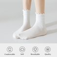 thumbnail image 5 of YooGuoGuo Womens Ankle Socks Ruffle Cotton Cute Frilly Trim Breathable Crew Ruffled Socks 6 Pack, 5 of 7
