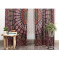 thumbnail image 2 of Pop Popular Handicrafts Indian Hippie Bohemian Beautiful Peacock Mandala Curtain Panels Neavy Blue, 2 of 5