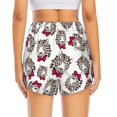 thumbnail image 4 of Running Shorts for Women, trendy leopard bow tie cute Workout Athletic Shorts with Pockets, Lounge Yoga Shorts Women, 4 of 7