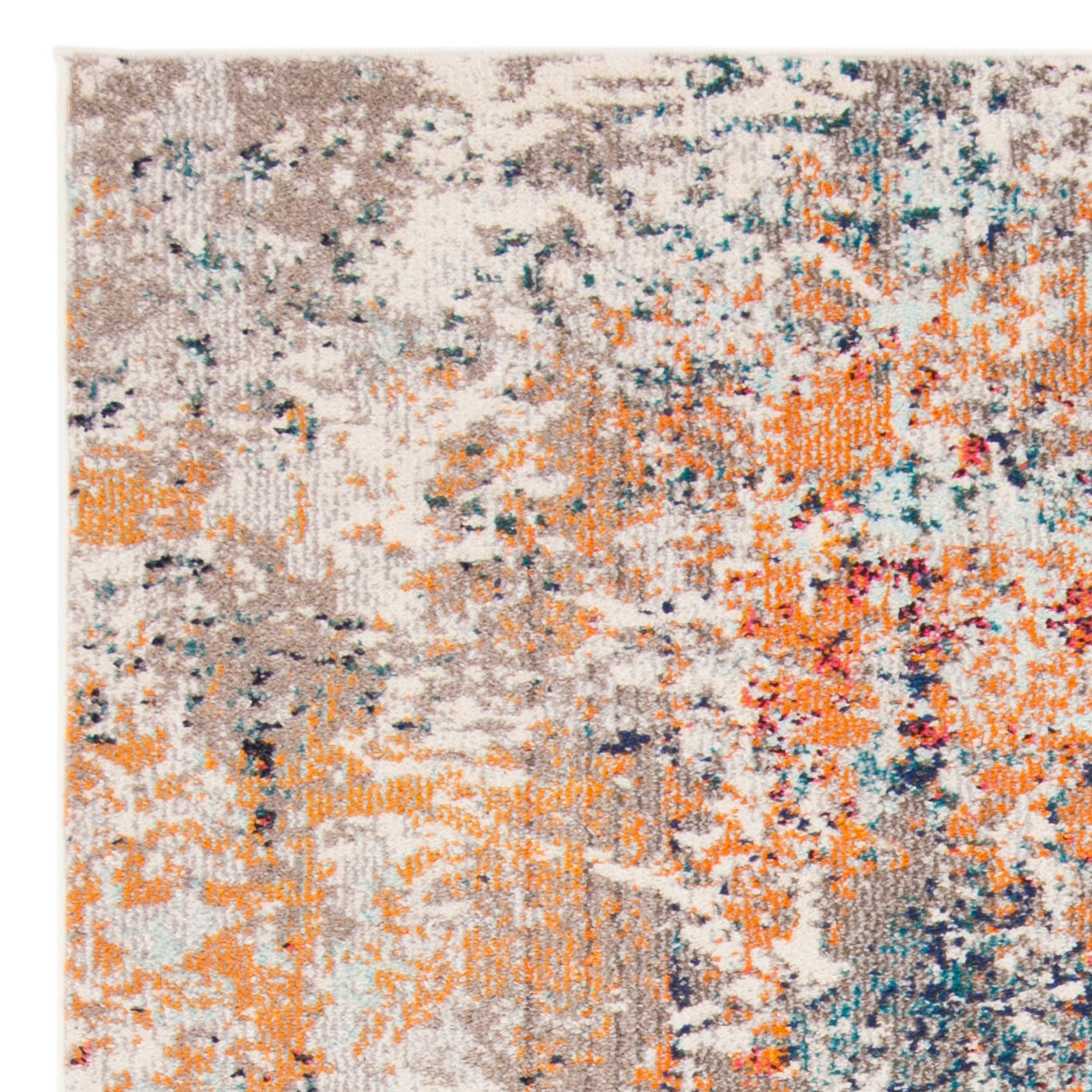 SAFAVIEH Madison Nita Vintage Floral Area Rug, Grey/Beige, 4' x 6'