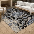 thumbnail image 3 of Addison Rugs Chantille Indoor/Outdoor Traditional Global Black Machine Washable Rectangle Rug, 10' x 14', 3 of 8