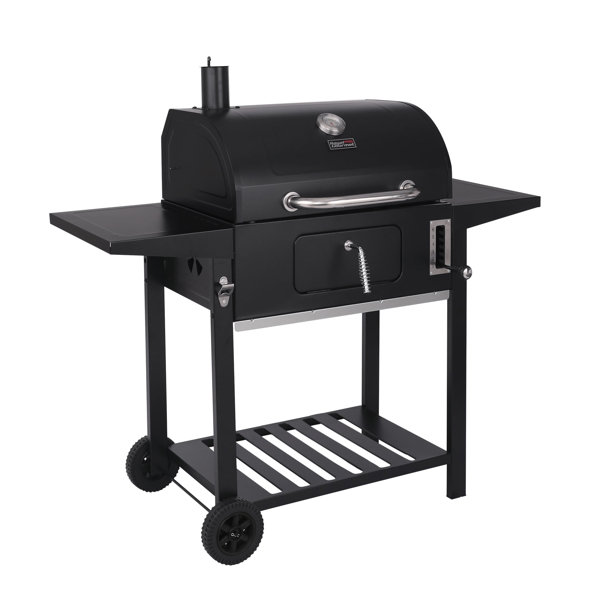 Royal Gourmet 24" CD1824A 24-Inch Charcoal Grill, Heavy-duty BBQ Smoker for Outdoor Picnic Camping Grilling, Black