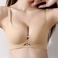 thumbnail image 5 of Gytharion Women's Push Up Bras Solid Color V Neck Adjustable Straps T Shirt Bras Smooth Everyday Underwire Bras, 5 of 6