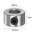 thumbnail image 2 of 10 Packs Set Screw Collars 6mm Bore Stainless Steel Shaft Collars, 12mm OD, 7mm Width, Gear Stopper Wheel Collar, 2 of 5
