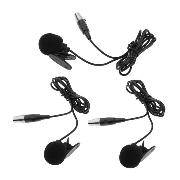 Paquete de 3 Micrófonos de Solapa, Compatible con Presentaciones Escénicas, Espectáculos, Canto con Baile, Enseñanza Hugo Condensador de micrófono Lavalier
