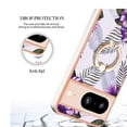 thumbnail image 6 of Feishell for Google Pixel 8 Case with Rotating Metal Ring Kickstand, Stylish Thin IMD Marble Flower Pattern Cover Shockproof Lightweight Slim Fit Girls Women Phone Case for Google Pixel 8,F, 6 of 6