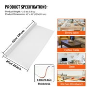 KFFKFF 42x 80 PVC Table Cover, Clear Rectangular Protective Tablecloth, Suitable for Dining Table, Coffee Table, Kitchen Counter