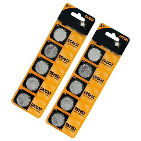 Pack Of 5/10 2032 Button Cell Batteries 3V Lithium Coin for Car Remote and Electronics