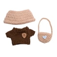 thumbnail image 1 of Riforla Ensemble d'Accessoires de Mode pour Poupée 17cm, Mini Vêtements de Poupée, Kit de Décoration pour Exposition et Tissu Doux, Style Fête Mignon (Poupée Non Incluse) Poupées et Accessoires Marron, 1 of 2