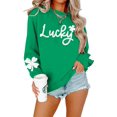 thumbnail image 1 of Sudadera FAYALEQ para mujer con lentejuelas para el Día de San Patricio, Lucky Green, 1 of 7