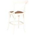 thumbnail image 2 of SAFAVIEH Franklin Cross-Back 39" Bistro Rustic Counter Stool with Footrest, Weathered Grey, 2 of 5
