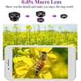 thumbnail image 6 of BYXAS Phone Camera Lens, 2 in 1 Cell Phone Clip-on Lens Kit 0.45X Wide Angle Lens 140°+ 12.5X Macro Lens Clip-on iPhone Lens for Phone and Most of Android Smartphone, 6 of 8