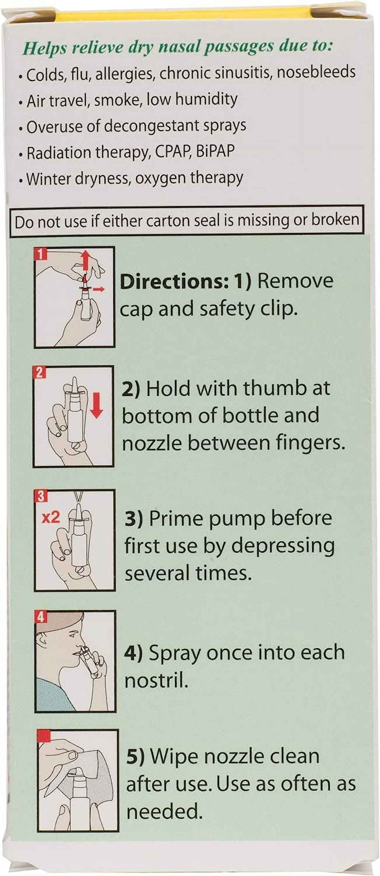 Ayr Saline Nasal Gel No-Drip Sinus Spray,0.75 Fl Oz (Pack of 3)