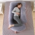 thumbnail image 4 of Body J-Shaped Pregnancy Pillows, Pure Cotton Maternity Pillow, Full Body Pregnant Women Pillow, Extra Comfort Oversize-57x 27.5x7.9 inches, 4 of 8