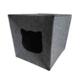 thumbnail image 4 of Cama para gatos perfecl refugio plegable y acogedor cueva de fieltro Boca de gato gris, 4 of 8