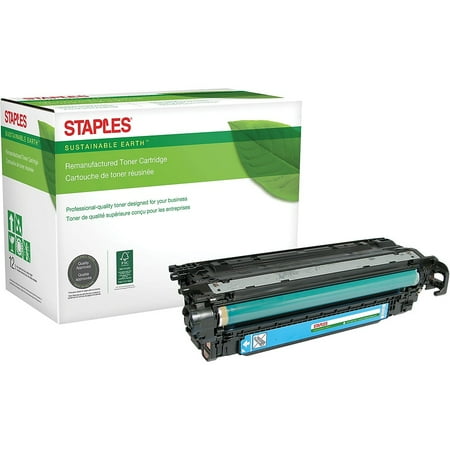 Staples Remanufactured Toner Cartridge Replacement for HP 507A (Cyan) 202392