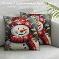 thumbnail image 3 of Nawypu  Christmas Snowman Pillow Covers Winter Holiday Throw Pillow Covers Pillow Case Snowflake Xmas Cushion Covers for Sofa Living Room Patio Snowman, 3 of 5