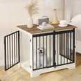 thumbnail image 2 of 31.9"Dog Crate Furniture with Barn Door,Wooden Pet Cage End Table for Small Medium Dogs up to 44 lb, 2 of 8