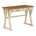 thumbnail image 1 of Jericho Rustic Writing Desk w/ Drawers  in Antique White in Engineered Wood, 1 of 9