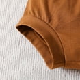 thumbnail image 3 of Vedolay Two Piece Sets For Girl Girls Short Set 2 Piece Kids Short Sleeve Top and Belted Shorts Set with Pocket,Brown 3-6 Months, 3 of 5