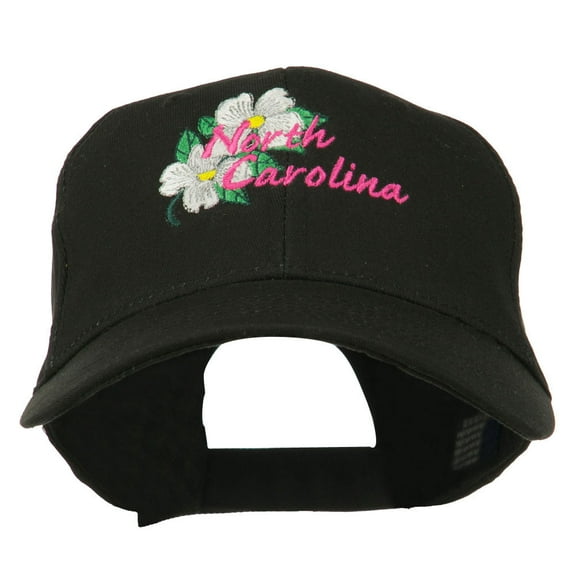 USA State North Carolina Embroidered Low Cap - Black OSFM
