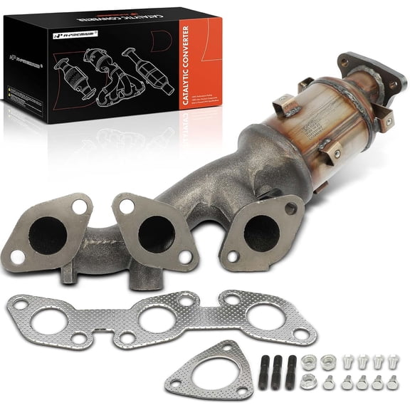 A-Premium Left Exhaust Manifold Catalytic Converter Kit Direct-Fit Compatible with Nissan Frontier 2002-2004, Xterra 2002-2004, 3.3L, EPA Compliant, Replace# 140029S210