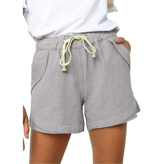 Durtebeua Running Shorts Summer Elastic Waist Pocketed Short Pants