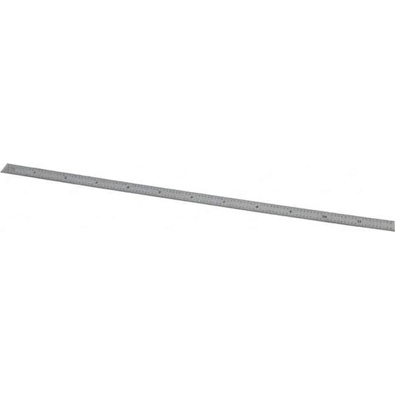 Mitutoyo 12" Long, 1/100, 1/64, 1/50, 1/32" Graduation, Flexible Stainless Steel Rule